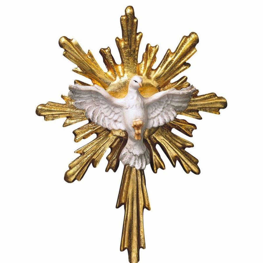 ULPE Wood Art Catalogo Spirito Santo Cm 10 (3,9 Inch) Presepe Ulrich Dipinto A Mano Statua Artigianale In Legno Val Gardena Stile Barocco Angels Statues