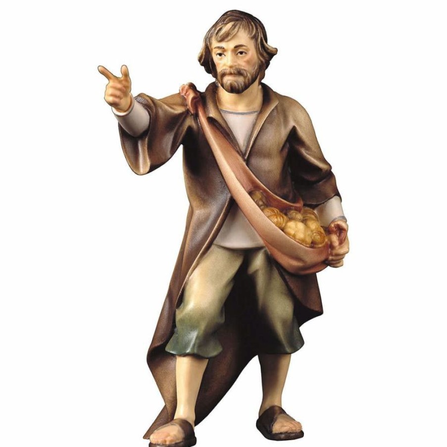 ULPE Wood Art Catalogo Pastore Indicante Cm 15 (5,9 Inch) Presepe Ulrich Dipinto A Mano Statua Artigianale In Legno Val Gardena Stile Barocco Angels Statues