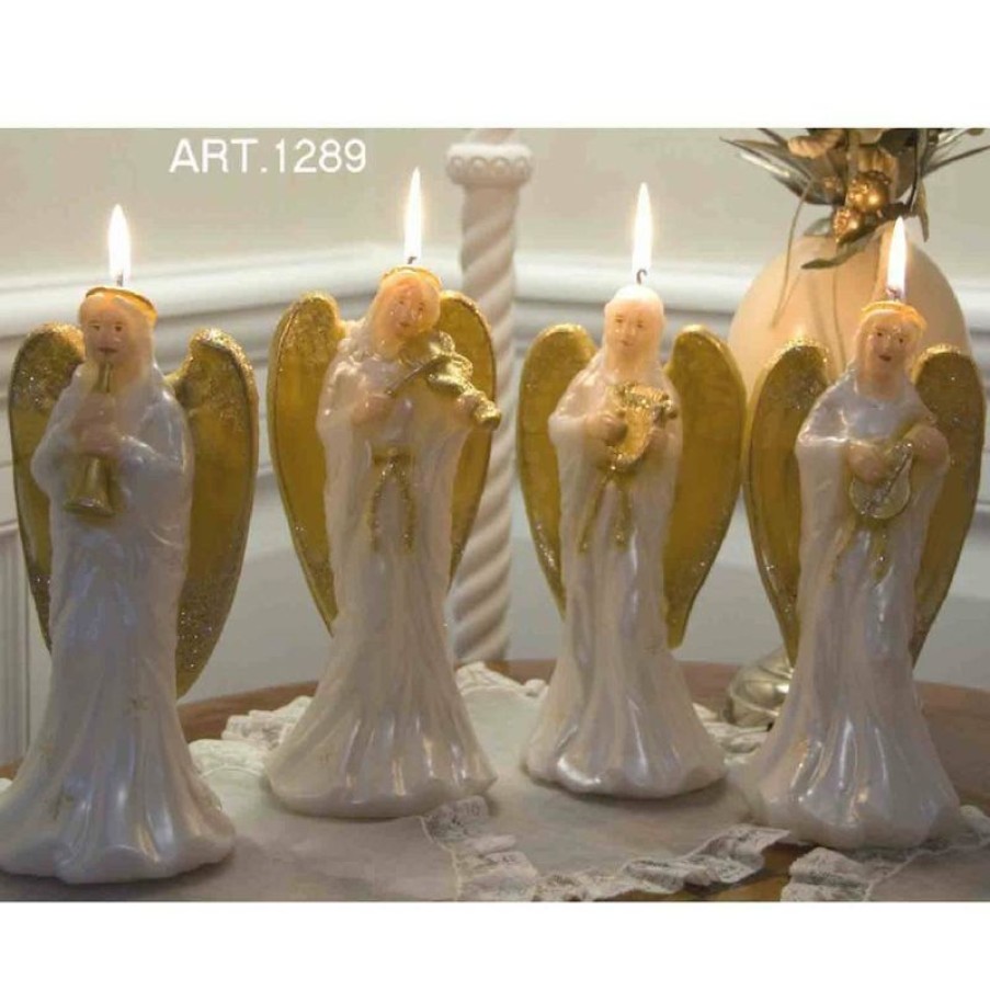 Antica Cereria Italiana - Ceri natalizi Candela Di Natale Angeli Suonatori Collectible Nativity Sets & 38 Sizes