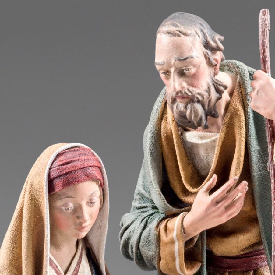 Original Heide Catalogo Gruppo Sacra Famiglia Nativita 03 40 Cm (15,7 Inch) Presepe Vestito Immanuel Stile Orientale Statue In Legno Val Gardena Abiti In Stoffa Pope Statues