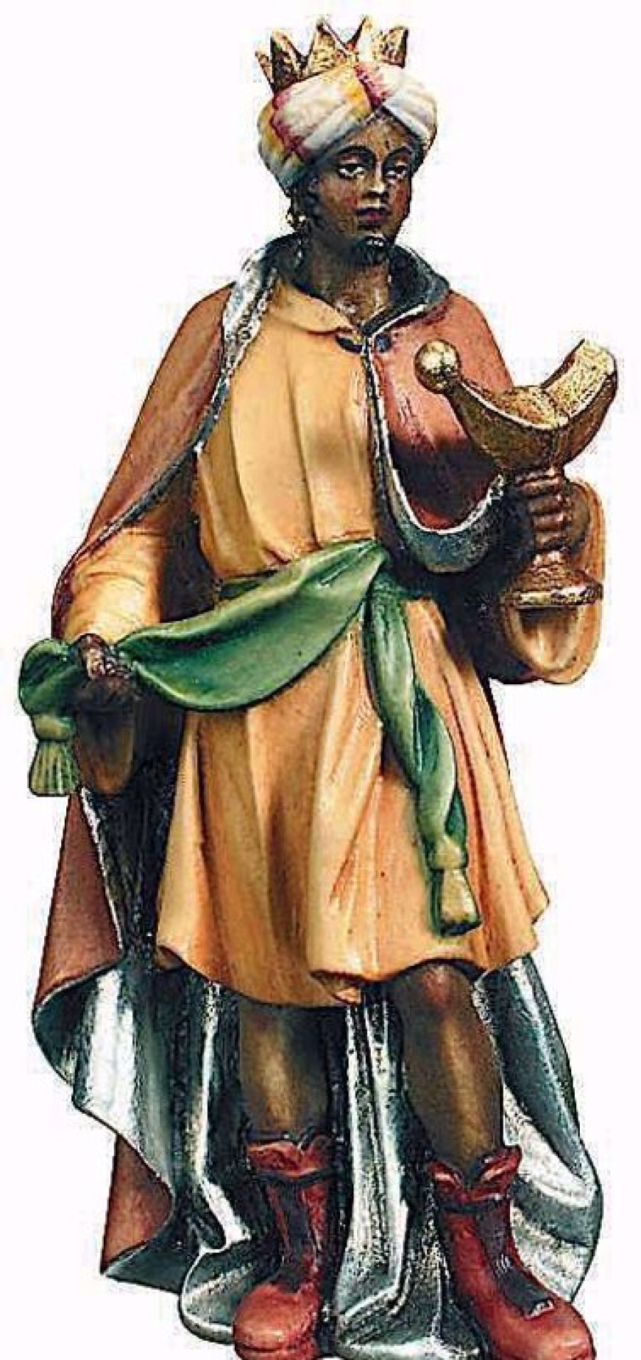 Dolfi Catalogo Baldassarre Re Magio Moro Cm 6 (2,4 Inch) Presepe Raffaello Stile Classico Colori Ad Olio In Legno Val Gardena Blessed Virgin Mary Statues