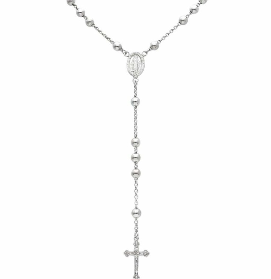 Vaticanum Gioielli in Argento Collana Rosario Argento 925 Cm 50 Madonna Miracolosa Croce Da Donna Cm 50 Baptism