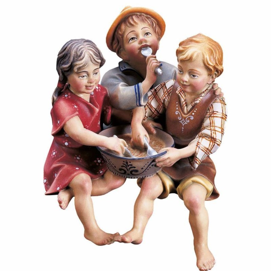 ULPE Wood Art Catalogo Gruppo Di Bambini Seduti Cm 10 (3,9 Inch) Presepe Ulrich Dipinto A Mano Statua Artigianale In Legno Val Gardena Stile Barocco Wall Crucifixes