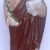 Maioliche Deruta Statua San Giuseppe Cm 38 (15 In) Ceramica Invetriata Di Deruta Dipinta A Mano Sacred & Religious Ceramics