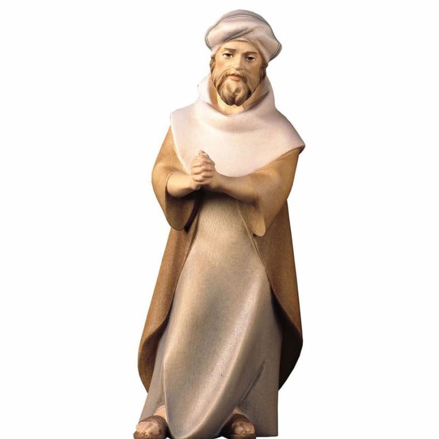 ULPE Wood Art Catalogo Pastore Che Prega Cm 12 (4,7 Inch) Presepe Cometa Dipinto A Mano Statua Artigianale In Legno Val Gardena Stile Arabo Tradizionale Wall Crucifixes