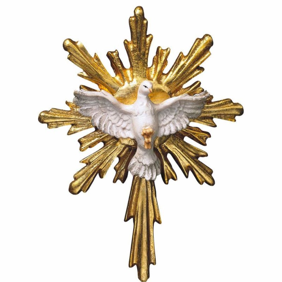 ULPE Wood Art Catalogo Spirito Santo Cm 12 (4,7 Inch) Presepe Ulrich Dipinto A Mano Statua Artigianale In Legno Val Gardena Stile Barocco Angels Statues