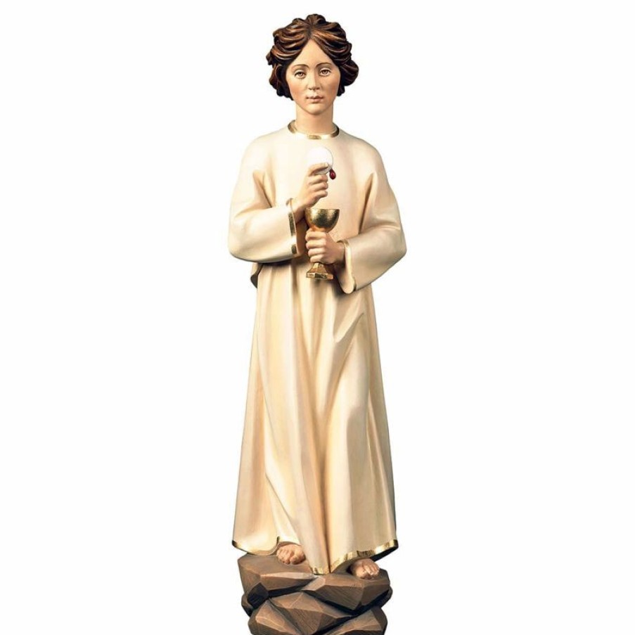 ULPE Sculture Sacre in legno Val Gardena Angelo Della Pace Del Portogallo Fatima Cm 70 (27,6 Inch) Statua Dipinta Ad Olio In Legno Val Gardena Religious & Catholic Necklaces