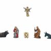 Moranduzzo Presepi Gruppo Nativita Sacra Famiglia 6 Pz Cm 8 (3,1 Inch) Presepe Landi Moranduzzo In Pvc Stile Napoletano Wooden Crosses