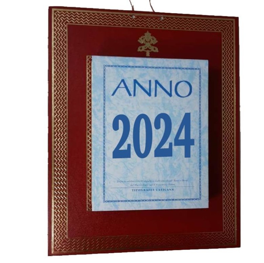 Tipografia Vaticana - Calendario Vaticano 2024 Daily Wall / Desk Block Calendar 2024 Tear Off Pages Tipografia Vaticana Vatican Typography Collectible Nativity Sets & 38 Sizes