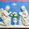 Luca della Robbia Ceramiche Annunciazione Quadro Da Parete Cm 20X15 (7,9X5,9 In) Bassorilievo Ceramica Invetriata Catholic Patches & Appliques For Vestments