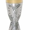 MAS Arredi sacri in Oro e Argento Calice Liturgico H. Cm 18 (7,1 Inch) Gesu Crocifisso In Ottone Cesellato Da Altare Per Vino Da Messa Sacred Altar Vessels