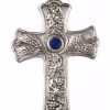 MAS Arredi sacri in Oro e Argento Croce Pettorale Episcopale Cm 10X6 (3,9X2,4 Inch) Tralci D\\\\\\\\'Uva Lapislazzuli In Ottone Croce Vescovile Bishops Items & Accessories