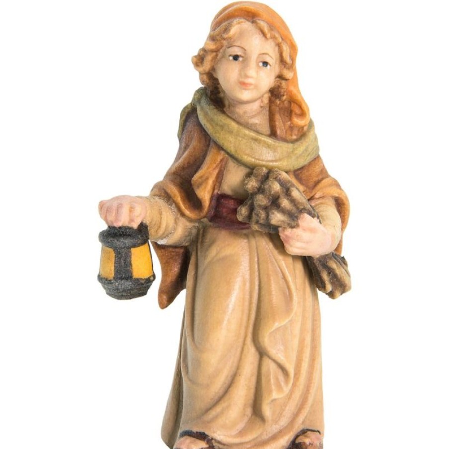 Dolfi Catalogo Pastore Con Grano E Lanterna Cm 10 (3,9 Inch) Presepe Matteo Stile Orientale Colori Ad Olio In Legno Val Gardena Wall Crucifixes