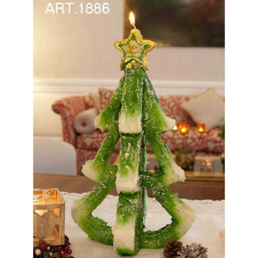 Antica Cereria Italiana - Ceri natalizi Candela Di Natale Albero Di Natale Innevato Collectible Nativity Sets & 38 Sizes