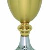 MAS Arredi sacri in Oro e Argento Calice Liturgico H. Cm 19 (7,5 Inch) Pani Pesci In Ottone Cesellato Da Altare Per Vino Da Messa Sacred Altar Vessels