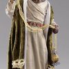 Original Heide Catalogo Baldassarre Re Magio Moro Cm 12 (4,7 Inch) Presepe Vestito Hannah Orient Statua In Legno Val Gardena Abiti In Tessuto Wooden Crucifixes