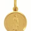 Vaticanum Gioielli in Oro Madonna Nuestra Senora Virgen De Guadalupe Medaglia Sacra Pendente Tonda Conio Gr 2 Oro Giallo 18Kt Con Bordo Liscio Uni Donna Uomo Italian Rosaries & Made In Italy Jewelry