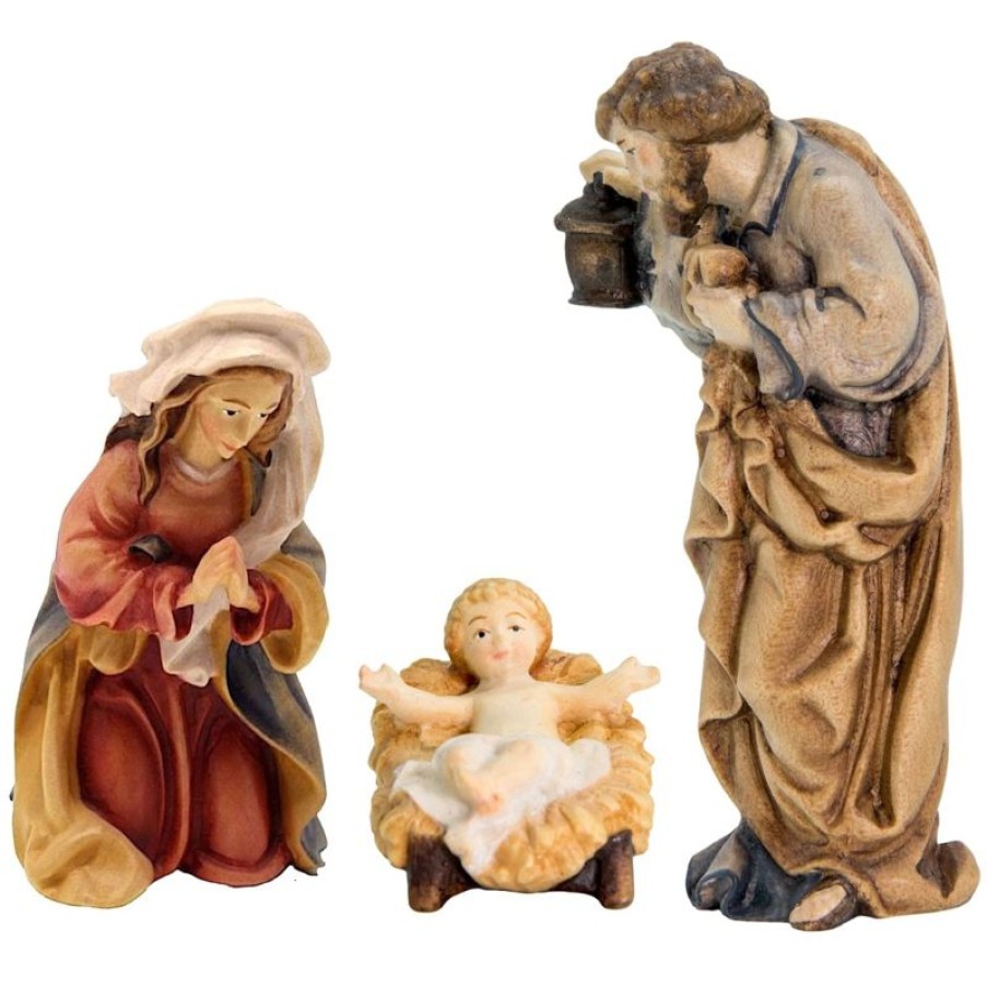 Dolfi Catalogo Sacra Famiglia Cm 12 (4,7 Inch) Presepe Matteo Stile Orientale Colori Ad Olio In Legno Val Gardena Blessed Virgin Mary Statues