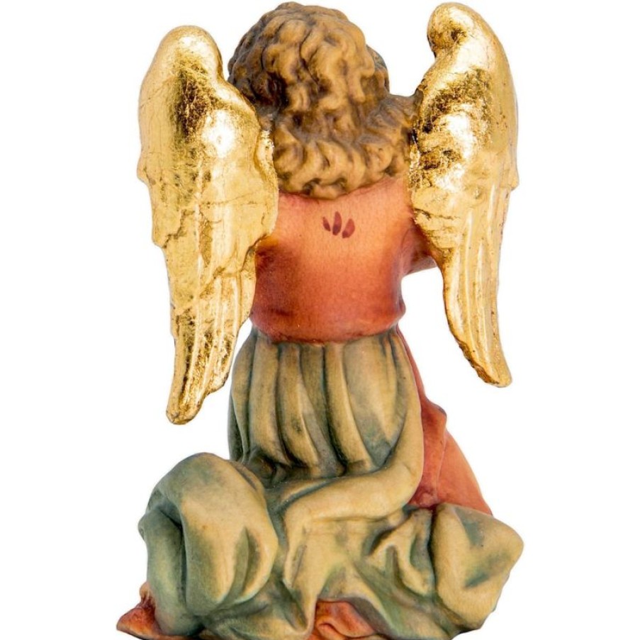 Dolfi Catalogo Angelo Con Tromba Cm 18 (7,1 Inch) Presepe Matteo Stile Orientale Colori Ad Olio In Legno Val Gardena Wooden Crucifixes