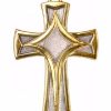 MAS Arredi sacri in Oro e Argento Croce Pettorale Episcopale Cm 10X6 (3,9X2,4 Inch) Croce Stilizzata In Ottone Croce Vescovile Bishops Items & Accessories