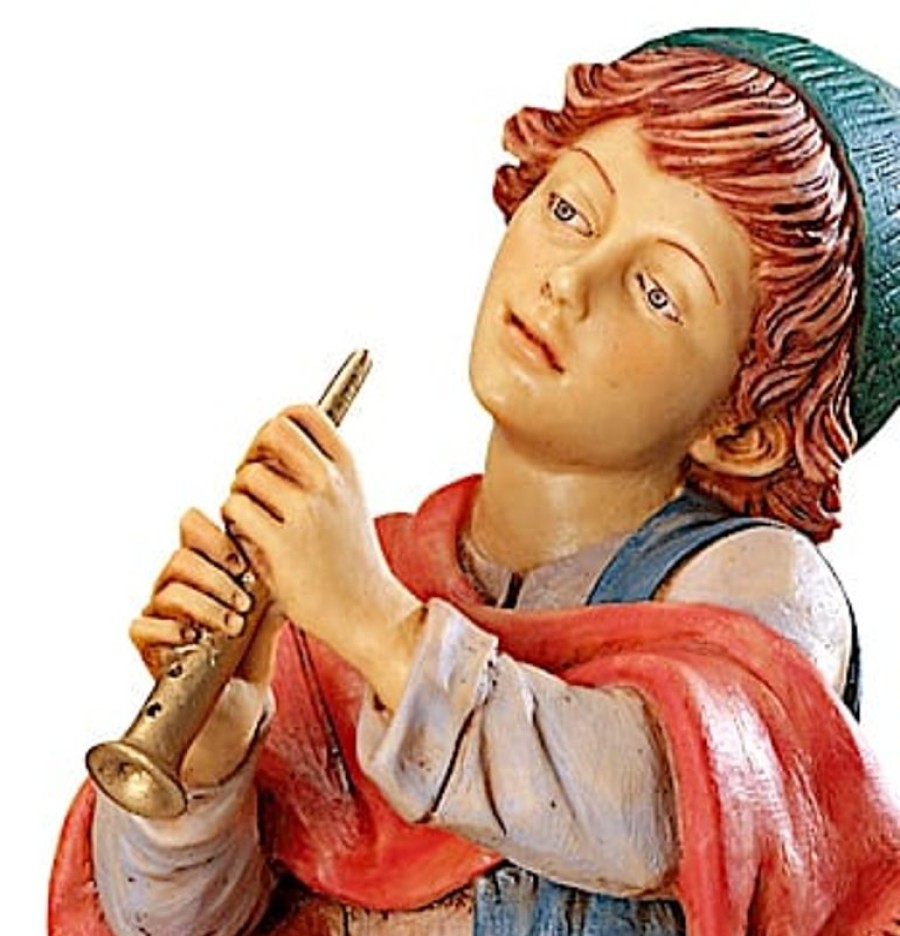 Fontanini Catalogo Pastore Con Piffero Cm 65 (27 Inch) Presepe Fontanini Statua Per Esterno In Resina Dipinta A Mano Aggiungi Vernice Speciale Per Uso In Esterno Wall Crucifixes