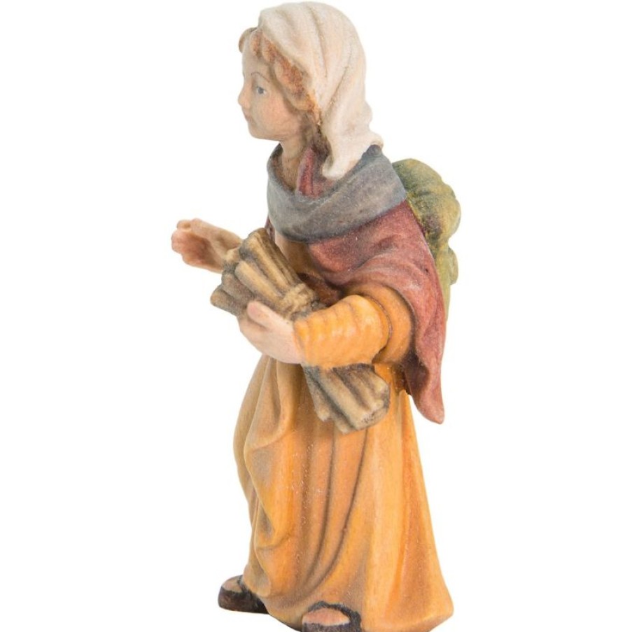 Dolfi Catalogo Pastore Con Grano Cm 10 (3,9 Inch) Presepe Matteo Stile Orientale Colori Ad Olio In Legno Val Gardena Wall Crucifixes