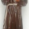 Maioliche Deruta Statua Santo Padre Pio Da Pietrelcina Cm 60 (23,6 In) Ceramica Invetriata Di Deruta Dipinta A Mano Sacred & Religious Ceramics