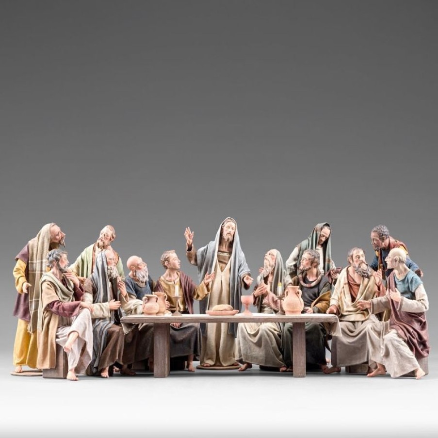 Original Heide Catalogo Ultima Cena 30 Cm (11,8 Inch) Presepe Vestito Immanuel Stile Orientale Statue In Legno Val Gardena Abiti In Stoffa Collectible Nativity Sets & 38 Sizes