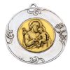 AAS Oggetti Sacri Antichi San Giuseppe - Medaglia Confraternita, Bagno Oro O Argento Amc 398 Gs Holy Water Fonts