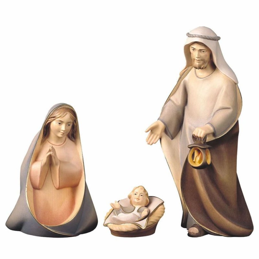 ULPE Wood Art Catalogo Sacra Famiglia 4 Pezzi Cm 25 (9,8 Inch) Presepe Cometa Dipinto A Mano Statue Artigianali In Legno Val Gardena Stile Arabo Tradizionale Blessed Virgin Mary Statues