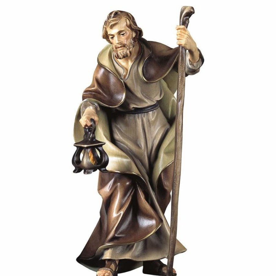 ULPE Wood Art Catalogo San Giuseppe Cm 8 (3,1 Inch) Presepe Ulrich Dipinto A Mano Statua Artigianale In Legno Val Gardena Stile Barocco Angels Statues