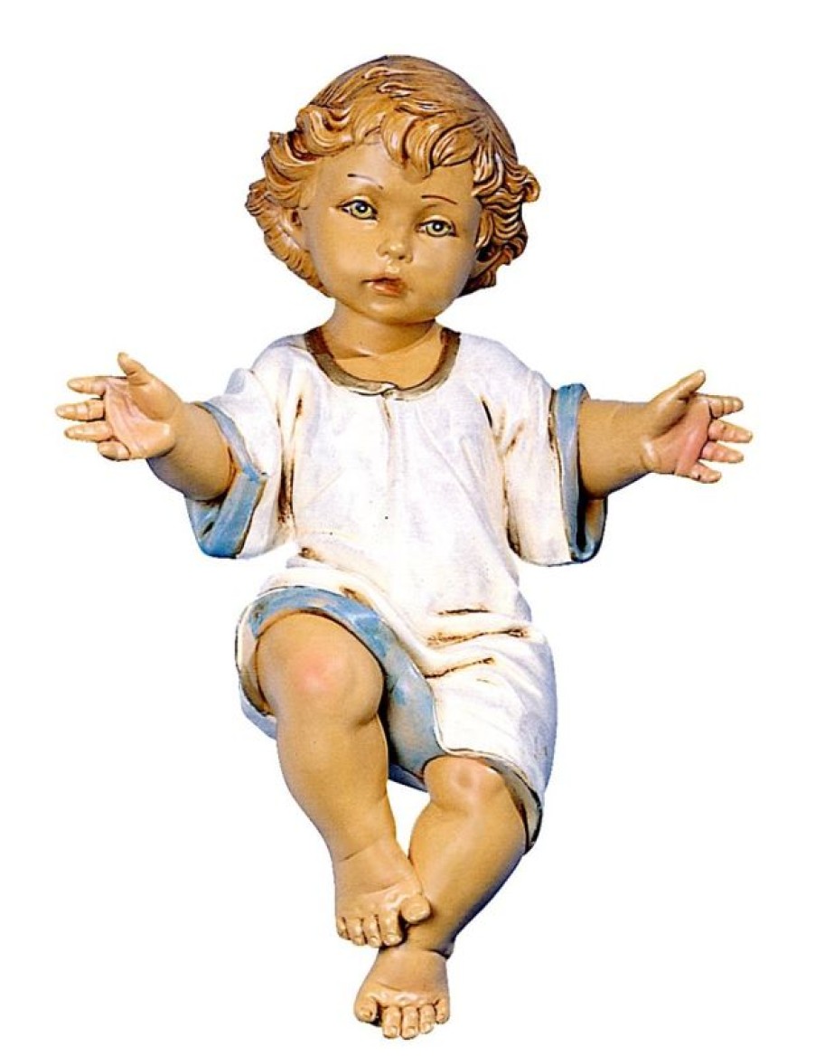 Fontanini Catalogo Gesu Bambino Cm 65 (27 Inch) Presepe Fontanini Statua Per Esterno In Resina Dipinta A Mano Aggiungi Vernice Speciale Per Uso In Esterno Wall Crucifixes