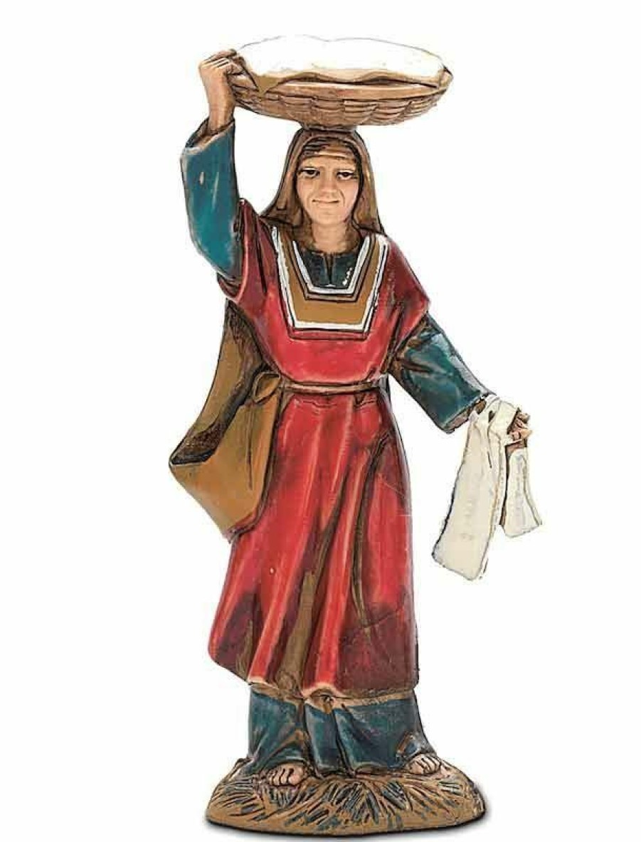 Moranduzzo Presepi Donna Con Cesta Cm 10 (3,9 Inch) Presepe Landi Moranduzzo In Pvc Stile Arabo Wall Crucifixes