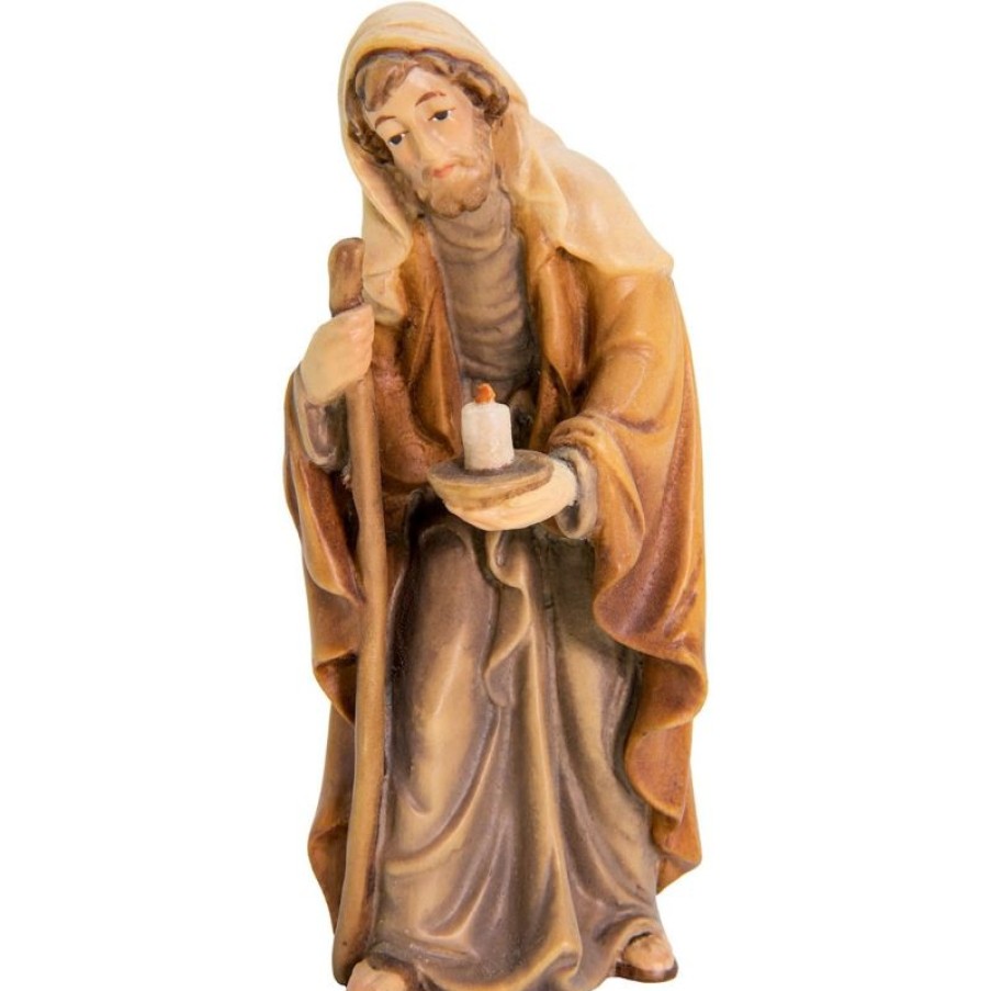 Dolfi Catalogo San Giuseppe Cm 10 (3,9 Inch) Presepe Matteo Stile Orientale Colori Ad Olio In Legno Val Gardena Blessed Virgin Mary Statues