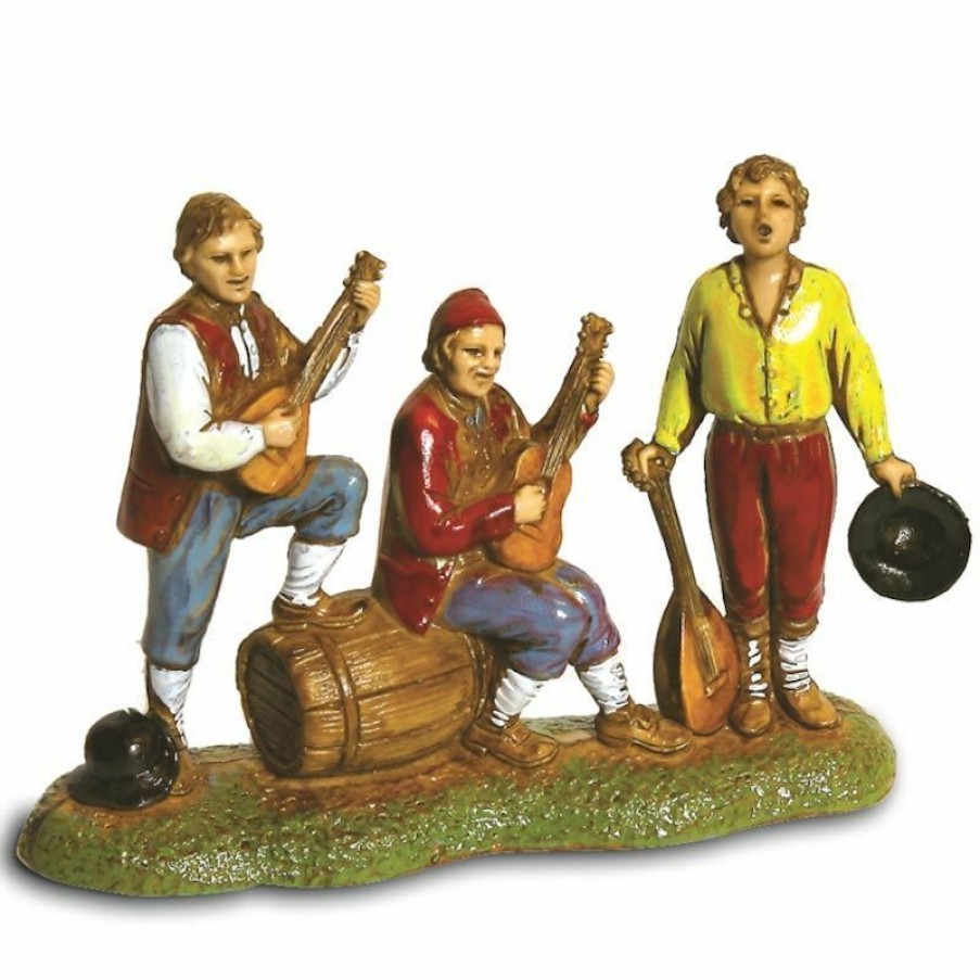 Moranduzzo Presepi Gruppo Musicanti Cm 6 (2,4 Inch) Presepe Landi Moranduzzo In Pvc Stile Napoletano Wall Crucifixes