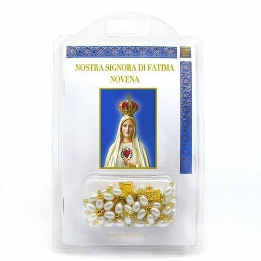 ATS Italia Editrice Nuestra Senora De Fatima Novena - Libro + Rosario De Vidrio Holy Water Fonts