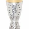 MAS Arredi sacri in Oro e Argento Calice Liturgico H. Cm 18 (7,1 Inch) Gesu Buon Pastore In Ottone Cesellato Da Altare Per Vino Da Messa Sacred Altar Vessels