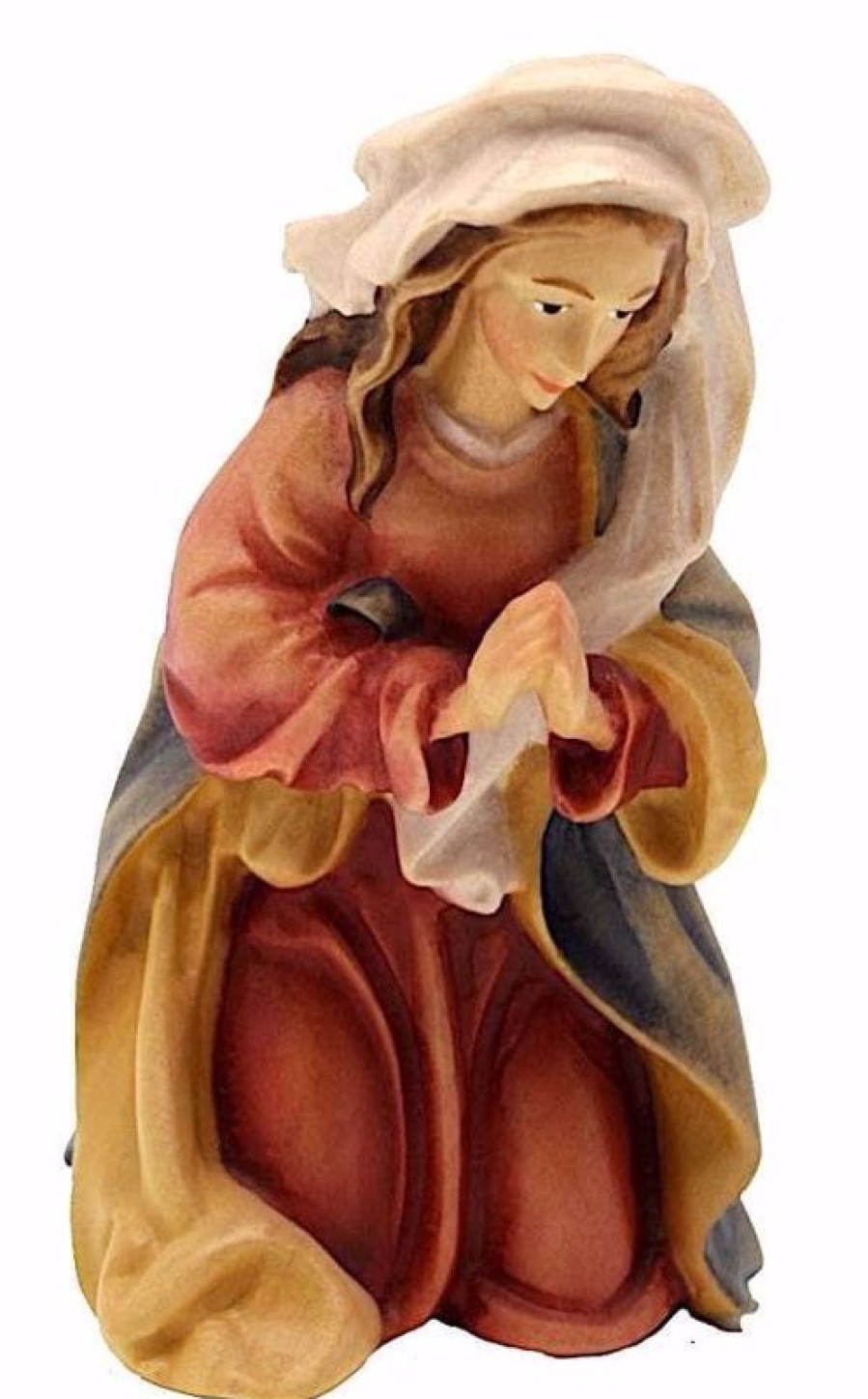 Dolfi Catalogo Maria Cm 18 (7,1 Inch) Presepe Matteo Stile Orientale Colori Ad Olio In Legno Val Gardena Blessed Virgin Mary Statues