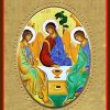 EB Arte Sacra Trinita Icona In Porcellana Su Tavola Dorata Cm 8X10X1,3 (3,15X3,9X0,5 Inch) Da Muro E Da Tavolo Collectible Nativity Sets & 38 Sizes