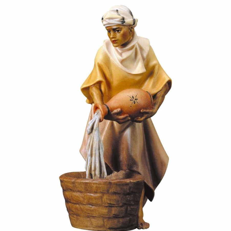 ULPE Wood Art Catalogo Cammelliere Con Brocca Cm 10 (3,9 Inch) Presepe Ulrich Dipinto A Mano Statua Artigianale In Legno Val Gardena Stile Barocco Wall Crucifixes