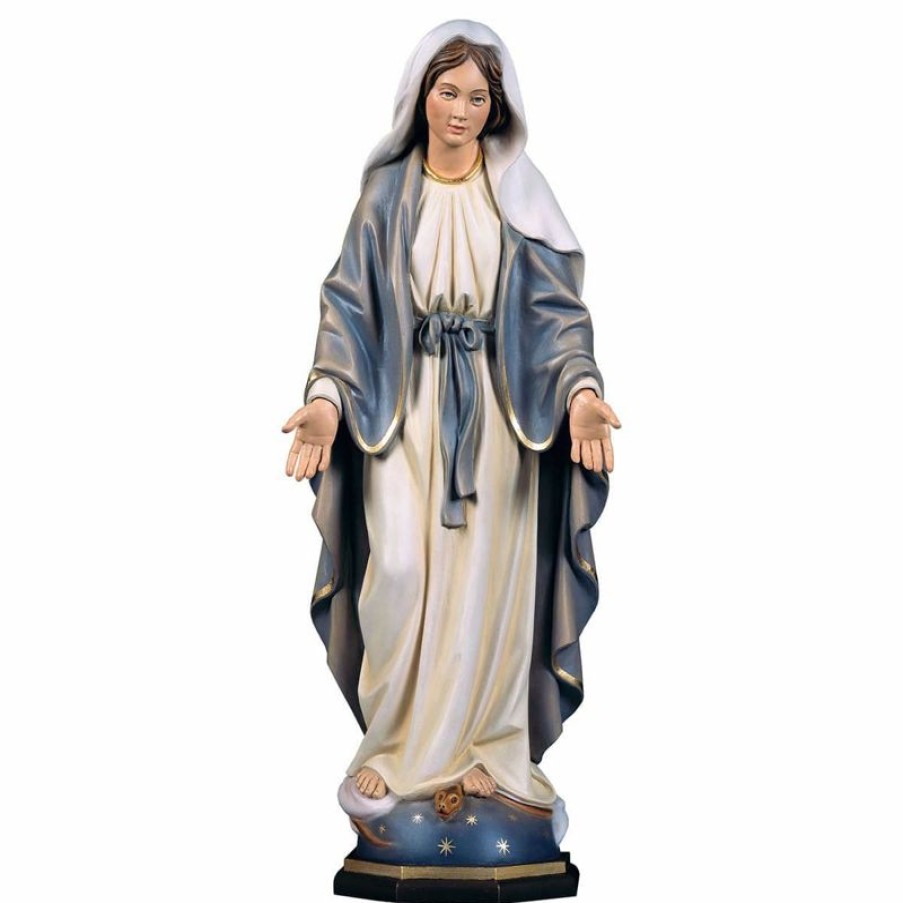 ULPE Sculture Sacre in legno Val Gardena Madonna Miracolosa Cm 180 (70,9 Inch) Statua Dipinta Ad Olio In Legno Val Gardena Religious & Catholic Medals