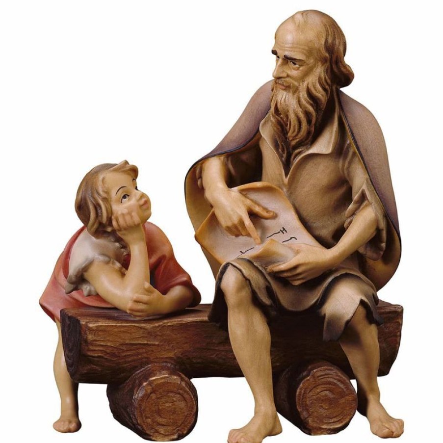 ULPE Wood Art Catalogo Buona Novella 3 Pezzi Cm 12 (4,7 Inch) Presepe Ulrich Dipinto A Mano Statue Artigianali In Legno Val Gardena Stile Barocco Wall Crucifixes