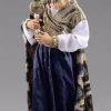 Original Heide Catalogo Gaspare Re Magio Bianco Cm 20 (7,9 Inch) Presepe Vestito Hannah Orient Statua In Legno Val Gardena Abiti In Tessuto Wooden Crucifixes