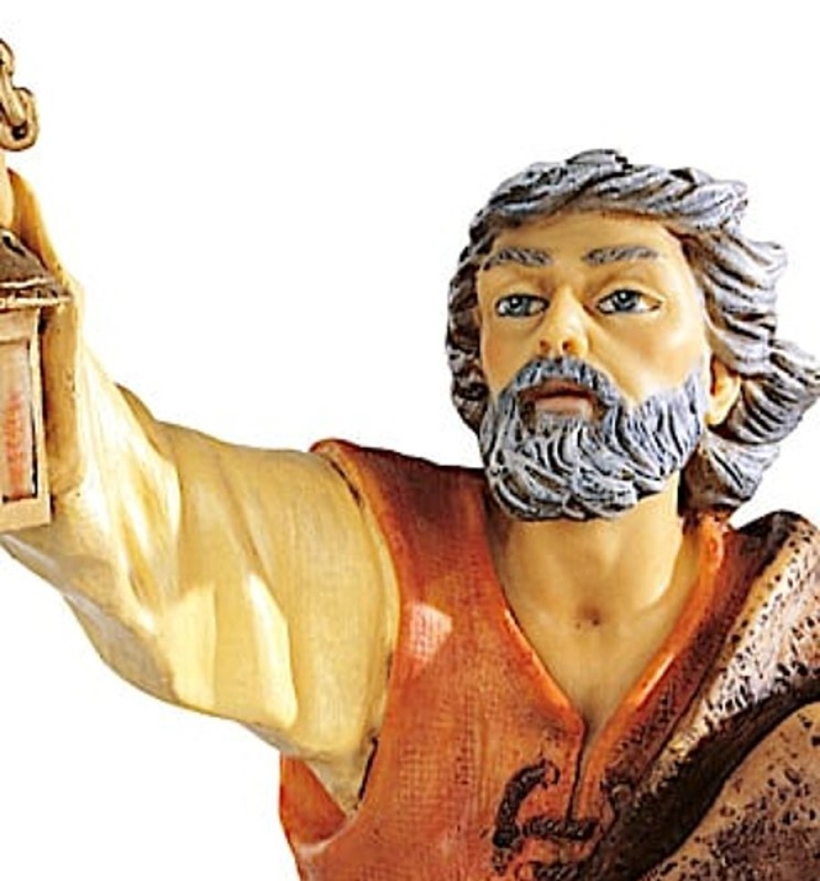 Fontanini Catalogo Pastore Con Lanterna Cm 65 (27 Inch) Presepe Fontanini Statua Per Esterno In Resina Dipinta A Mano Aggiungi Vernice Speciale Per Uso In Esterno Wall Crucifixes