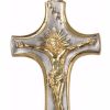 MAS Arredi sacri in Oro e Argento Croce Pettorale Episcopale Cm 10X6 (3,9X2,4 Inch) Gesu Crocifisso In Ottone Croce Vescovile Bishops Items & Accessories