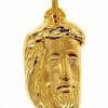 Vaticanum Gioielli in Oro Sacro Volto Di Gesu Con Corona Di Spine Ecce Homo Medaglia Pendente Gr 2,6 Oro Giallo 18Kt Lastra Stampata A Rilievo Uni Donna Uomo Italian Rosaries & Made In Italy Jewelry