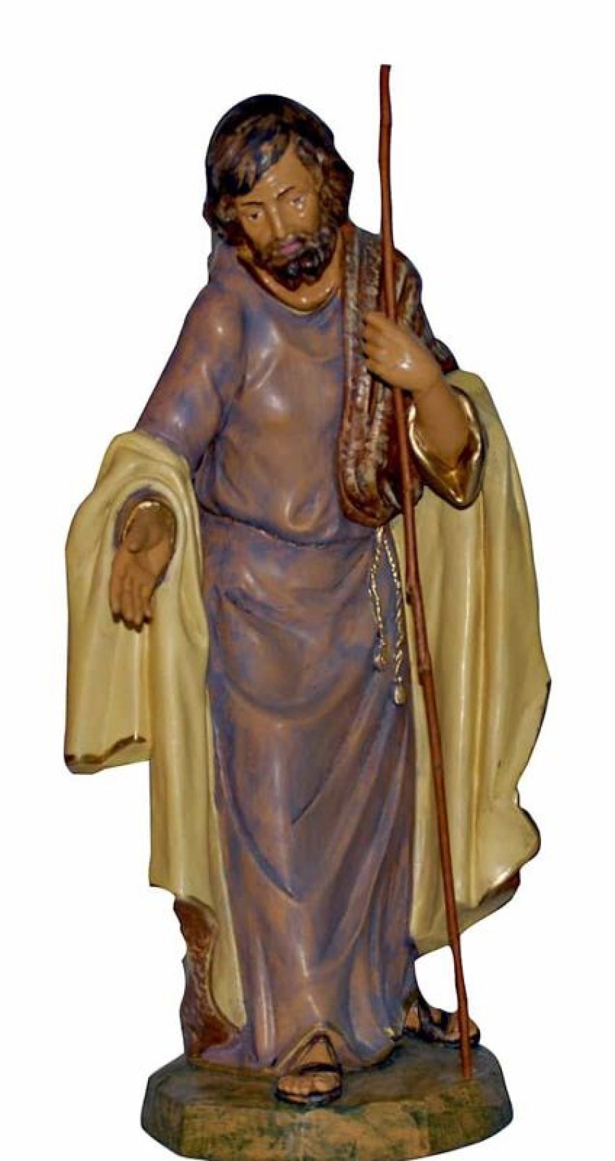 Euro Marchi Catalogo San Giuseppe Cm 45 (18 Inch) Lux Presepe Euromarchi In Plastica Pvc Per Esterno Tinto Legno Stile Tradizionale Angels Statues