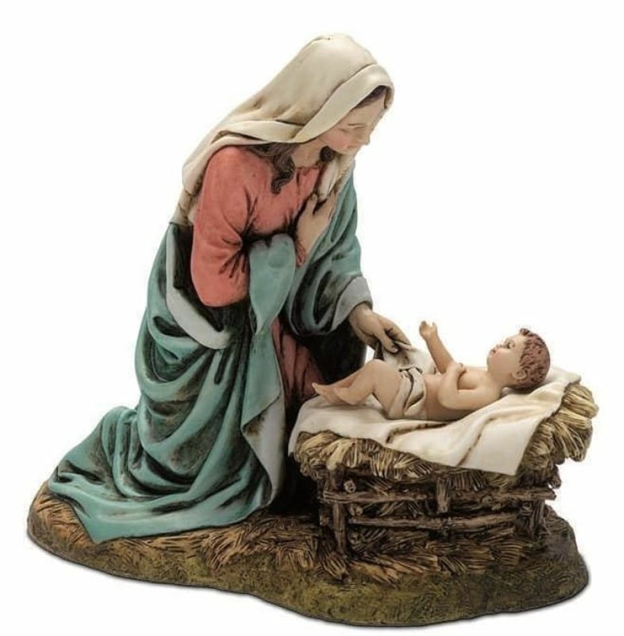 Moranduzzo Presepi Madonna Con Bimbo Cm 20 (7,9 Inch) Presepe Landi Moranduzzo Statua In Resina Stile Arabo Blessed Virgin Mary Statues