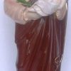 Maioliche Deruta Statua San Giuseppe Cm 50 (19,7 In) Ceramica Invetriata Di Deruta Dipinta A Mano Sacred & Religious Ceramics