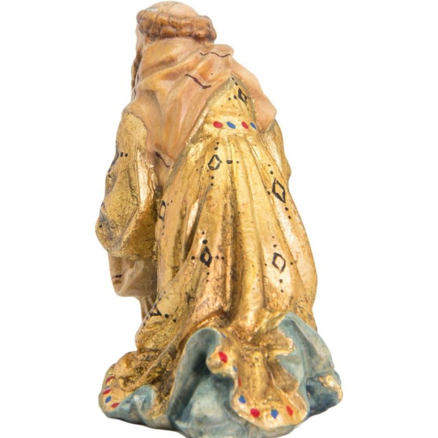 Dolfi Catalogo Melchiorre Re Magio In Ginocchio Cm 18 (7,1 Inch) Presepe Matteo Stile Orientale Colori Ad Olio In Legno Val Gardena Wooden Crucifixes